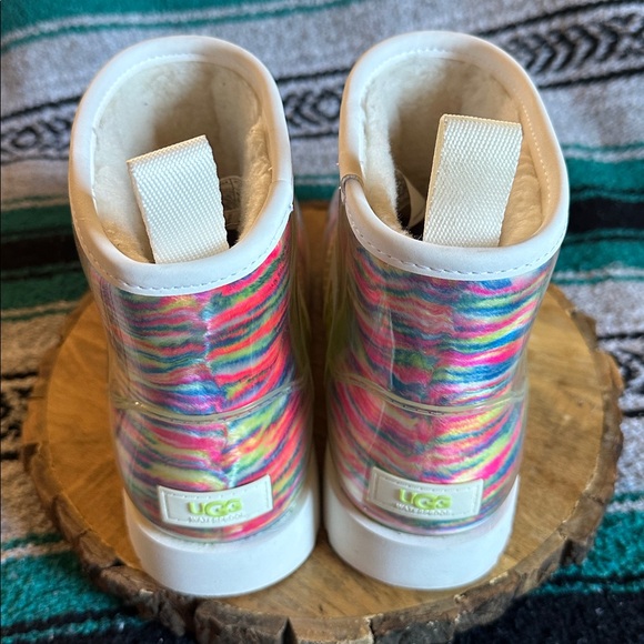 UGG *NWOB* Women's Classic Clear Mini Pixelate Waterproof Rain Ankle Boots - Picture 7 of 16